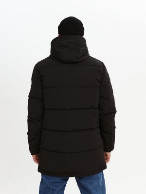 HERMZI. Удобная, теплая, качественная зимняя мужская куртка с капюшоном. Режим до -30 мороза, цвет черный