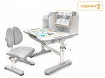 Комплект парта и стульчик Mealux EVO Panda серый