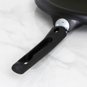 Сковорода блинная «Традиция», d=24 см, съёмная ручка, антипригарное покрытие, цвет чёрный
