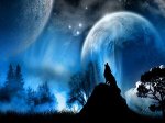 Алмазная мозаика картина стразами Воющий волк, 30х40 см,