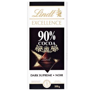 Шоколад LINDT EXCELLENCE 90% COCOA 100 г 1уп.х 20 шт.