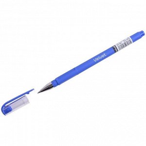 Ручка гелевая "Velvet" синяя, 0,5мм, прорезиненый корпус