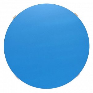 Стол «Ромашка» круглый, цвет синий, прозрачный лак