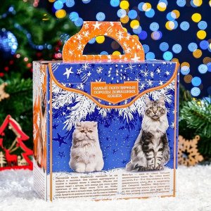 Новогодний подарок "Домашние кошки фиолетовая", 260 г