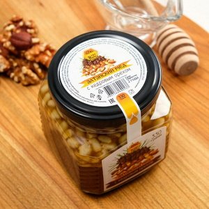 Мёд Алтайский натуральный цветочный, с кедровым орехом, 330 г