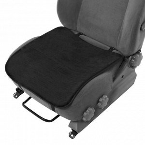 Накидка на передне сиденье, искусственный мутон, на антислике, 48 х 48 см, черный