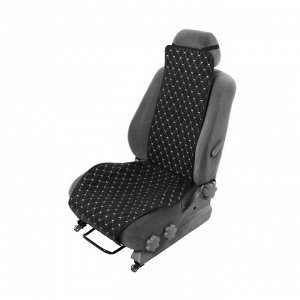Накидка на переднее сиденье, велюр-премиум, размер 55 х 130 см, черный, широкое сиденье