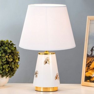 Настольная лампа Алира E14 40Вт бело-золотой 24х24х36 см RISALUX