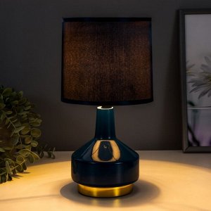 Настольная лампа Берта E14 40Вт синий 14х14х30,5 см RISALUX