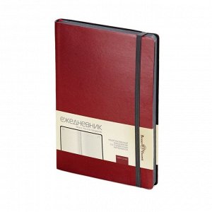 Ежедневник недатированный А5, 136 листов Megapolis Soft, обложка искусственная кожа, цветной срез, бордовый