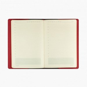 Ежедневник недатированный А5, 136 листов OXFORD, обложка искусственная кожа, сменный блок, бордовый