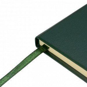 Ежедневник недатированный А6, 100 листов Megapolis, твёрдая обложка, искусственная кожа, зелёный