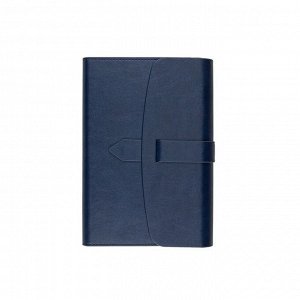 Ежедневник недатированный А5, 136 листов SENATE, обложка искусственная кожа, магнитный хлястик, сменный блок, синий