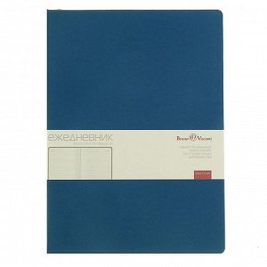 Ежедневник недатированный А4, 160 листов Megapolis, твёрдая обложка, искусственная кожа, синий