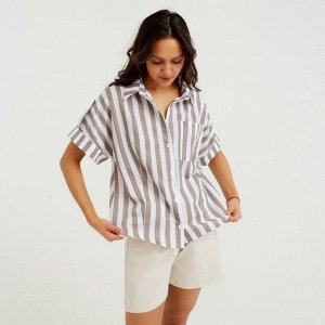СИМА-ЛЕНД Рубашка женская MINAKU: Cotton collection, цвет коричневый