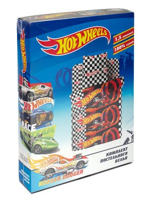 КПБ "Павлинка" "Hot wheels" бязь 1,5 сп. с 1 нав. 70*70 трек