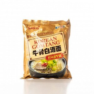 Лапша КОРЕАН ГОМТАНГ со вкусом говядины в белом бульоне 110 гр. м/у (KOREAN GOMTANG)