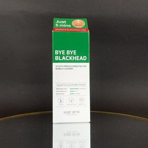 Маска-пенка от чёрных точек Some By Mi Bye Bye Blackhead 30 Days Miracle Green Tea Tox Bubble Cleanser, 120г
