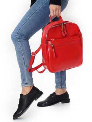 Рюкзак-сумка женский кожаный 8631-220 RED (.)
