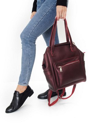 Рюкзак-сумка женский кожаный ASAD 6356 CLARET (.)