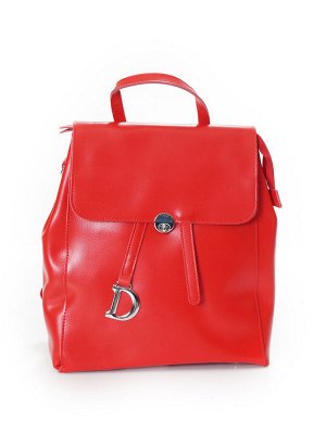 Рюкзак-сумка женский кожаный D1 RED (.)