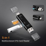 Earldom Card Reader 5 в 1 переходник мультифункциональный USB*2 Micro SD TF Micro USB Type-C