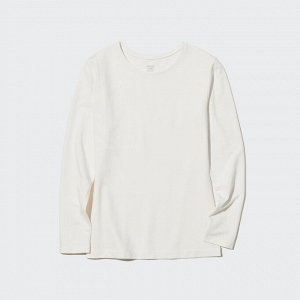 UNIQLO Heattech - очень теплый термо-лонгслив - 01 OFF WHITE