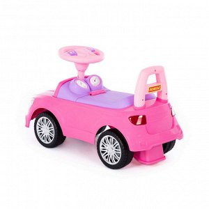 Каталка-автомобиль "SuperCar" №3 со звуковым сигналом (розовая)