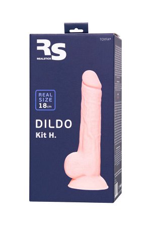 Фаллоимитатор RealStick Silicone Kit H, 18 см, Ø 3,1 см, телесный