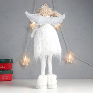Кукла интерьерная "Ангелочек-принцесса с кудряшками, в белом" 41х20х12 см