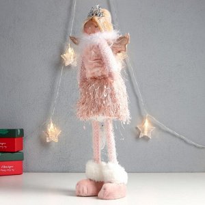 Кукла интерьерная свет "Ангелочек-принцесса, в розовом наряде" 41х12х12 см