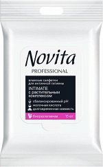 Влажные салфетки Intimate Novita Pro для интимной гигиены с растительным комплексом 15шт