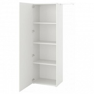 PLATSA, шкаф-купе с 1 дверцей, белый/Fonnes white, 90-107x42x181 см