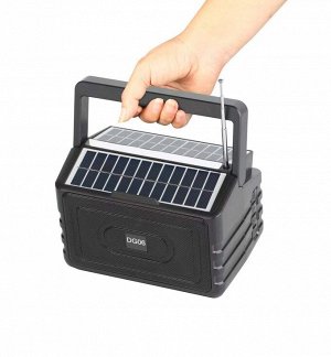 Портативная колонка на солнечной батарее Wireless Solar Mini Speaker DG06