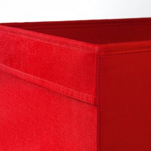 DRÖNA, Коробка для хранения вещей, красная, 33x38x33 см