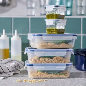 IKEA 365+, Контейнер для пищевых продуктов с крышкой, квадратный/стеклянный, 180 мл/ 3 шт