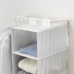 IKEA МУЛИГ, штанга для одежды, белая, 60-90 см