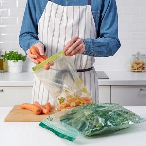 ISTAD, Многоразовый пакет, узорчатый/зеленый/ 30 шт
