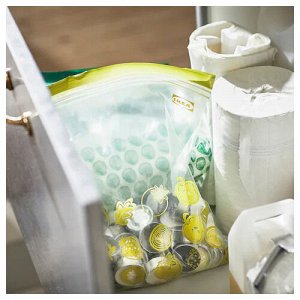 IKEA ISTAD, Многоразовый пакет, узорчатый/зеленый/ 30 шт
