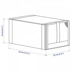 SKUBB, Коробка для обуви, белая, 22x34x16 см
