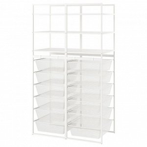 JONAXEL, открытая комбинация для хранения, белый, 99x51x173 см