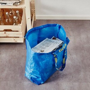IKEA FRAKTA, Сумка-переноска, средняя, синяя, 45x18x45 см/36 л