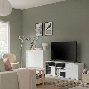 VIHALS, Комбинация для ТВ и хранения, белый, 242x37x90 см