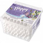 Ватные палочки с ограничителем Bella Baby Happy с экстрактом ромашки, подорожника и Д-пантенолом, 56 шт