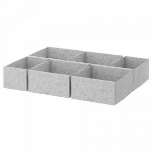 КОМПЛИМЕНТ, коробка, набор из 6 шт., светло-серый, 65x54 см