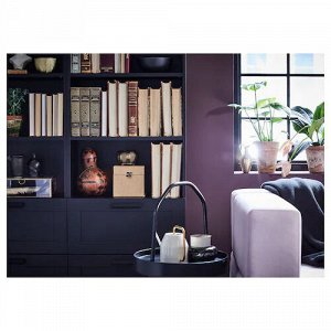 BRIMNES, Книжный шкаф, черный, 60x190 см