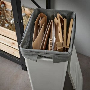 AJÖSS, Мешок для сортировки мусора, темно-серый, 56x67 см/35 л