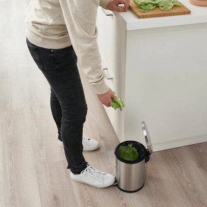 SNRPA, Мусорное ведро с педалью , нержавеющая сталь, 5 л