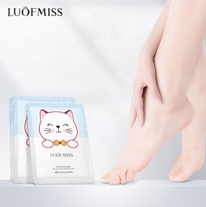 Luofmiss Маска носочки для ног с козьим молоком и никотинамидом отшелушивающая