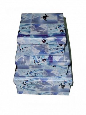 Коробка картон 10 х10 х5,2-14 х14 х6,5 см набор 3 шт квадрат Экстрим 231/558-40